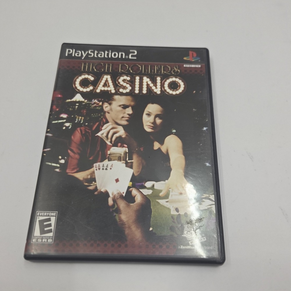 High‎ Rollers Casino PS2 Game PlayStation 2 Complete with Manual Authentic